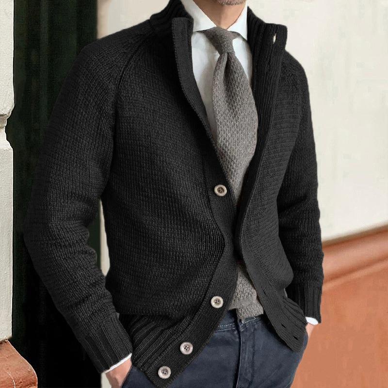 Slim-fit Sweater with Stand-up Collar