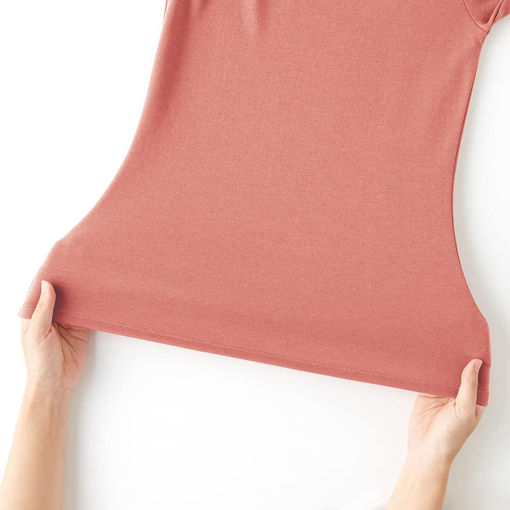 Gunze CFA New Rose Size M Women's Underwear, 100% Cotton/Wool, 3/4 Sleeves, Gray,