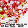 VDD 30/60/100/200g Mix Size ABS Half Round Pearls Flatback Beads Color Resin Rhinestone Crafts Nail Art DIY Decoration