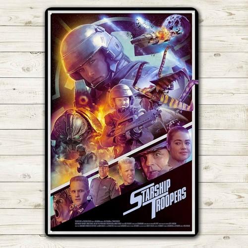 Starship Troopers Movie Metal Poster Tin Sign xcm Plate 20x30cm(7.8x11.8inch)