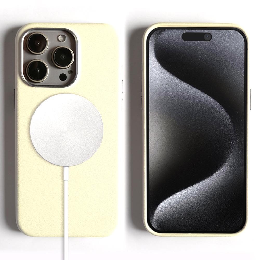 Per iPhone 15 Pro Custodia Magnetica Eco-Sostenibile in Pelle RPET Cover Posteriore per Telefono Certificata GRS