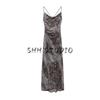 Spring New Women's Clothing New Year Series Intimates Animal Pattern Print Midi Skirt Dress 2073104