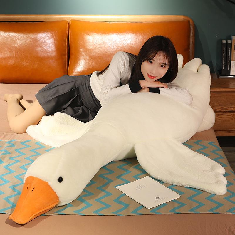 Big White Goose Plush Soothing Hug Pillow – Perfect Valentine's Day Gift