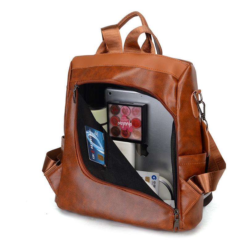 2025 Women's High-End Korean Versatile Backpack - Fashionable, Large Capacity, Retro Casual School Bag