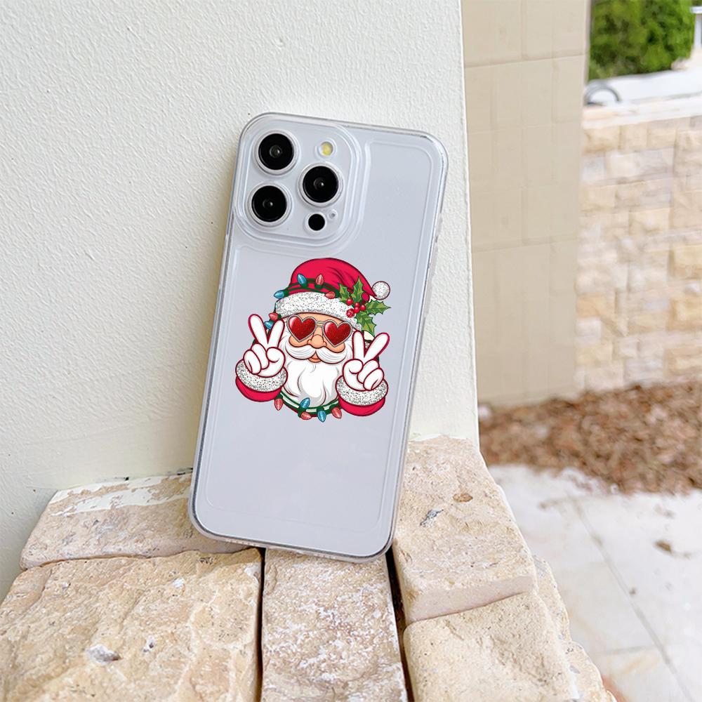 

N98 С Новым годом, Рождеством, высококачественные прозрачные чехлы для телефонов iPhone 16, 15 Pro Max, Samsung S23, A15, A35, Xiaomi, Redmi, мягкая противоударная задняя крышка Redmi Note 13 Pro 4G