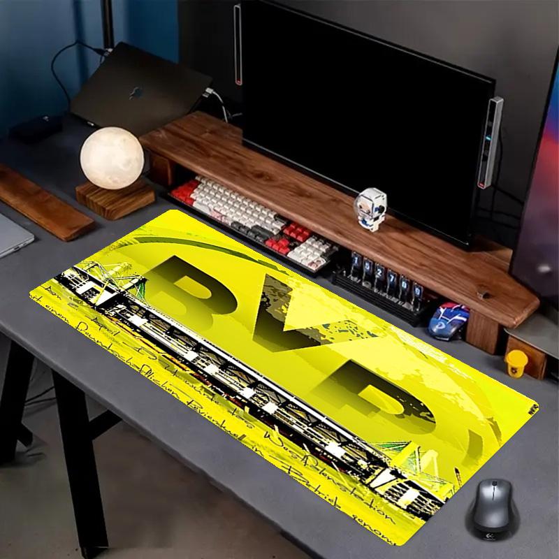 Tapis de Souris Impression Borussia Dortmund, Tapis de Bureau Antidérapant pour Clavier, pour PC Portable Gaming Travail Utilisation Quotidienne, Cadeau Surprise Cool pour Festival
