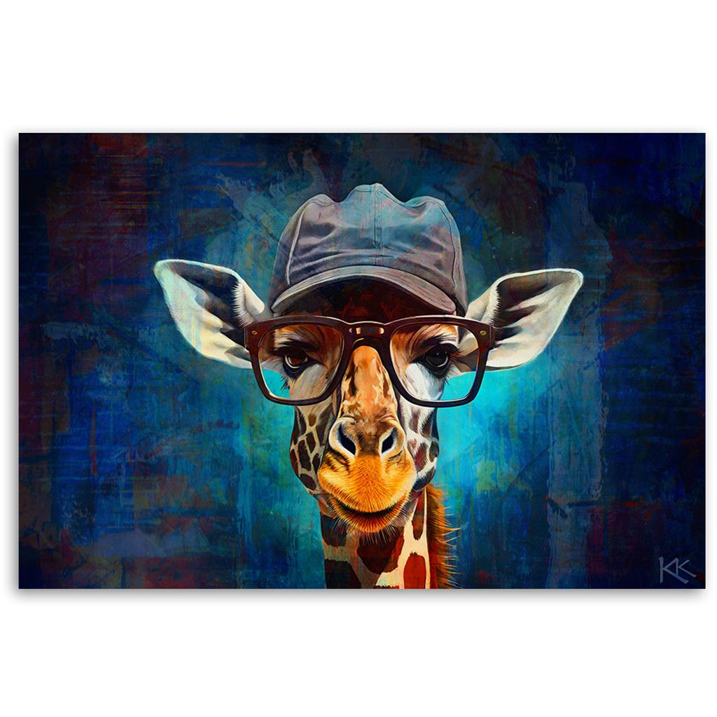 Canvas print, Pop Art giraffe