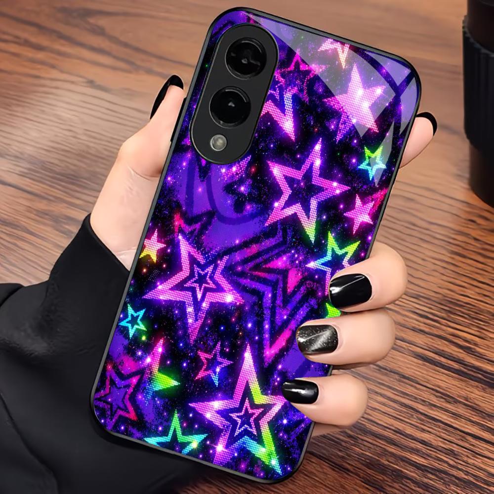 Sterne Exquisite Atmosphäre Hochwertige Handyhülle Glas TPU Handyhülle für Samsung Galaxy S26 S25 S24 S23 S22 S21 FE, Ultra, Plus
