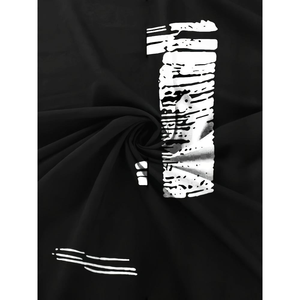 New women's clothing summer geometric pattern printing design sense hem irregular loose round neck long top women