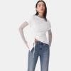 Levis SS25 Commuting Minimalist Solid Color Short Sleeve Regular T-Shirt Women Tops White 002YT-0000