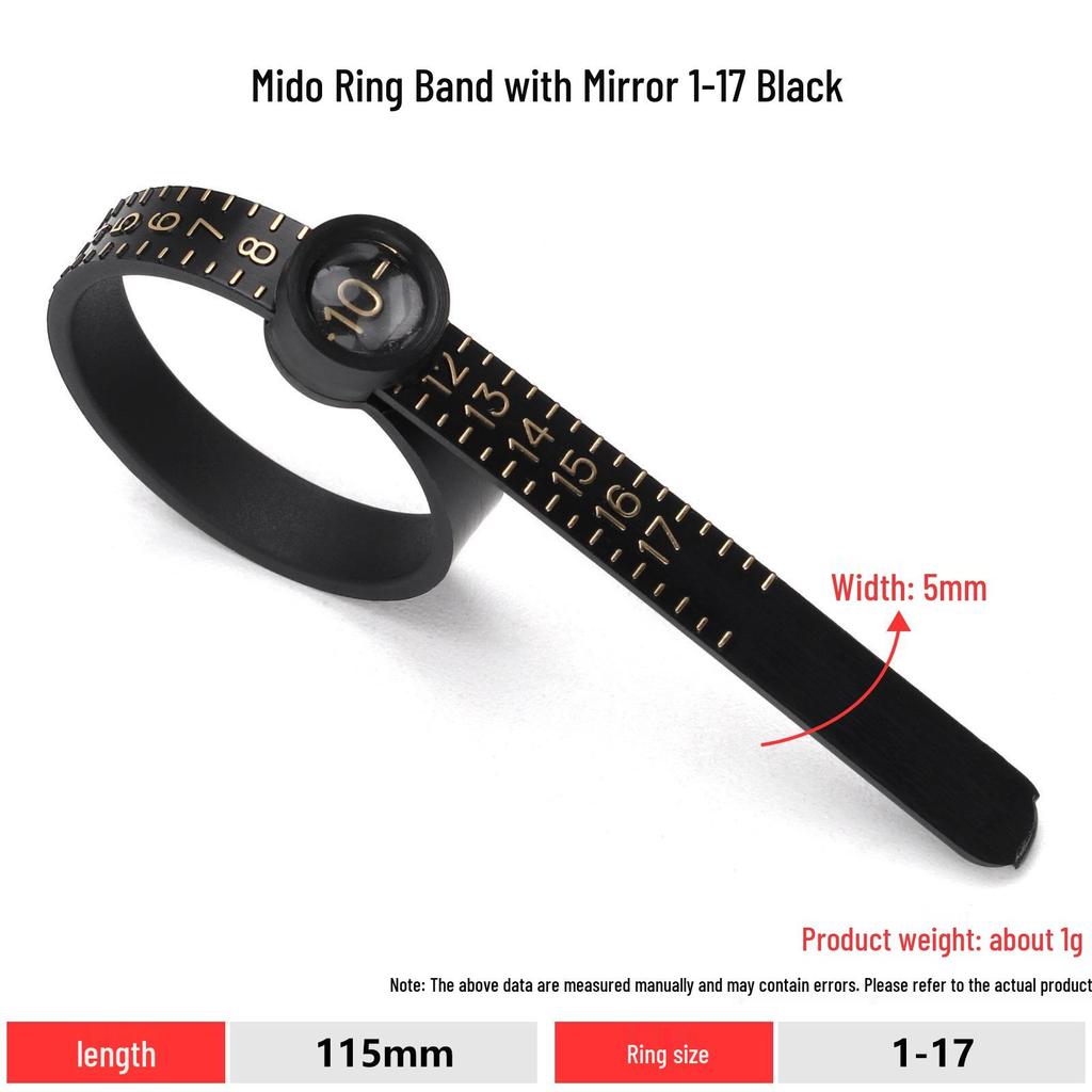 Adjustable Ring Sizer Belt for Finger Measurement