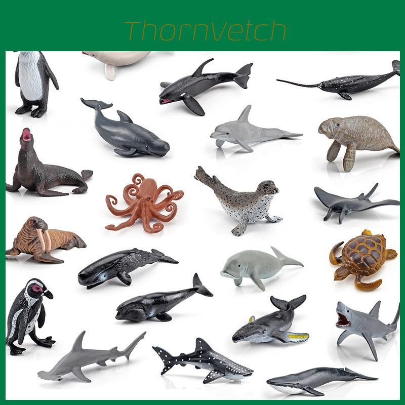 Detailed Pvc Ocean Animal Model Collection Featuring Sharks Turtles Dolphins Penguins And Crabs For Home Decor