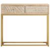 Console Table 90x30x76 cm Solid Mango Wood and Iron