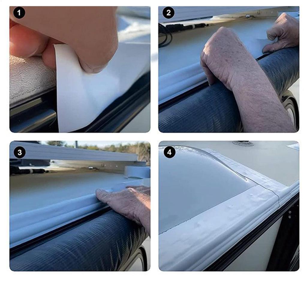 RV Sealant Tape Waterproof Camping Car Roofing Tape Weather-proof Sealing Strip Vehicle Leak Repair For RV Hatches Joints