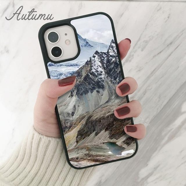 Mountain Pine Tree Forest Mountain Phone Case for iPhone 11 12 13 14 Pro Max Mini XR XS SE 2020 6S 7 8 Plus Galaxy S21 S22 Cover