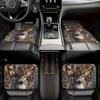 4pcs Deerskin Car Floor Mats - for Cars, Suvs, Vans, And Trucks, All-Season Polyester Car Mats