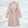 Women's Fur Coat Long Solid Color Winter Shaggy Coat