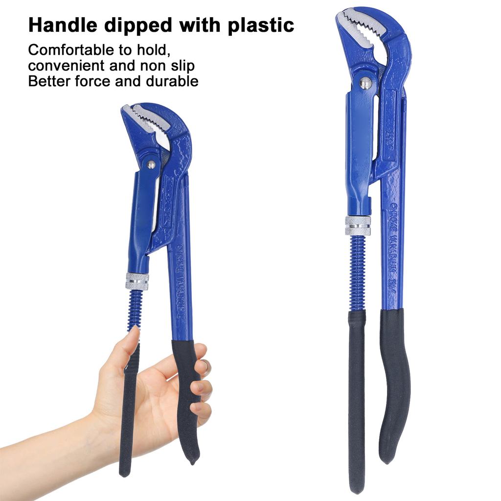 Pipe Wrench     45 Degrees  Bent Nose Pliers High Carbon Steel for Bathroom Plumbing Clamp