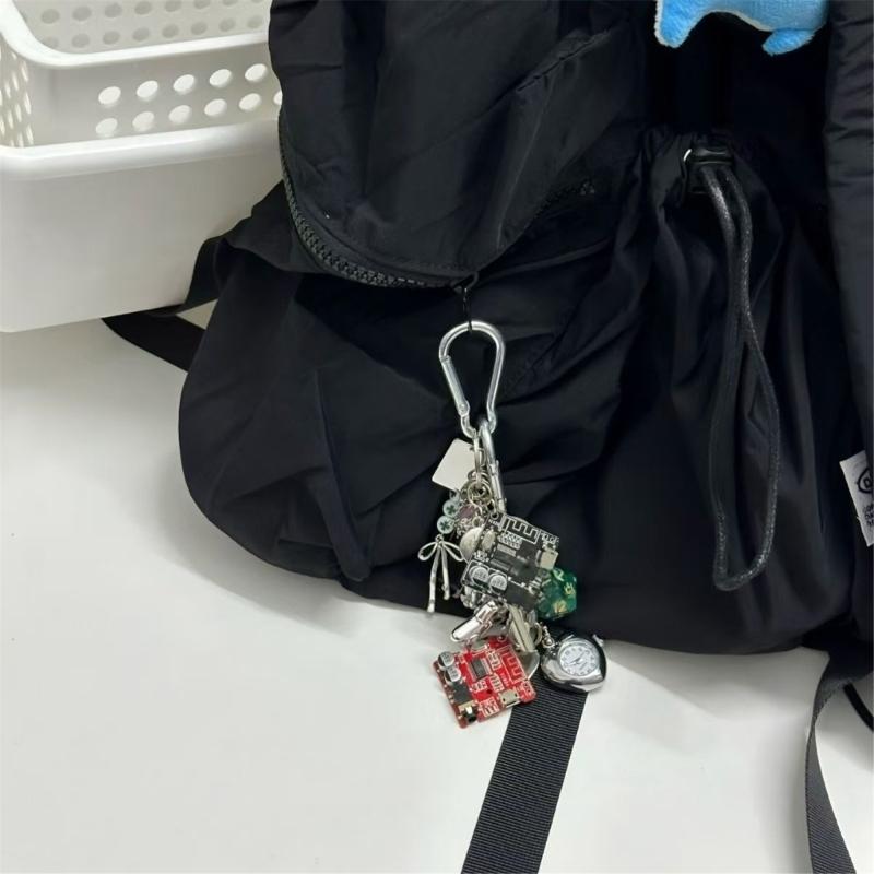 Pocket Watch Pendant Multifuntional Jewelry Fashionable Keychain Accessory Bag Ornament Suitable for Dresses and Tees