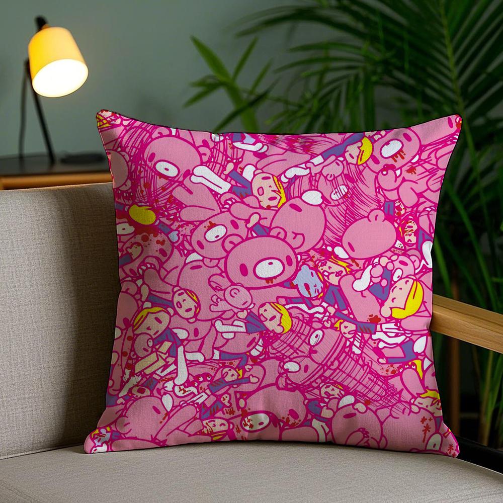 Cartoon G-Gloomys Bear Cushion Cover Soft Short Plush Double-Sided Printing Home Decor Machine Washable Pillow Case Gift