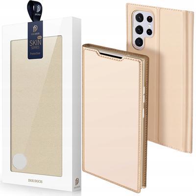 Dux Ducis Skin Pro Flip Case Cover for Samsung Galaxy S22 Ultra Gold