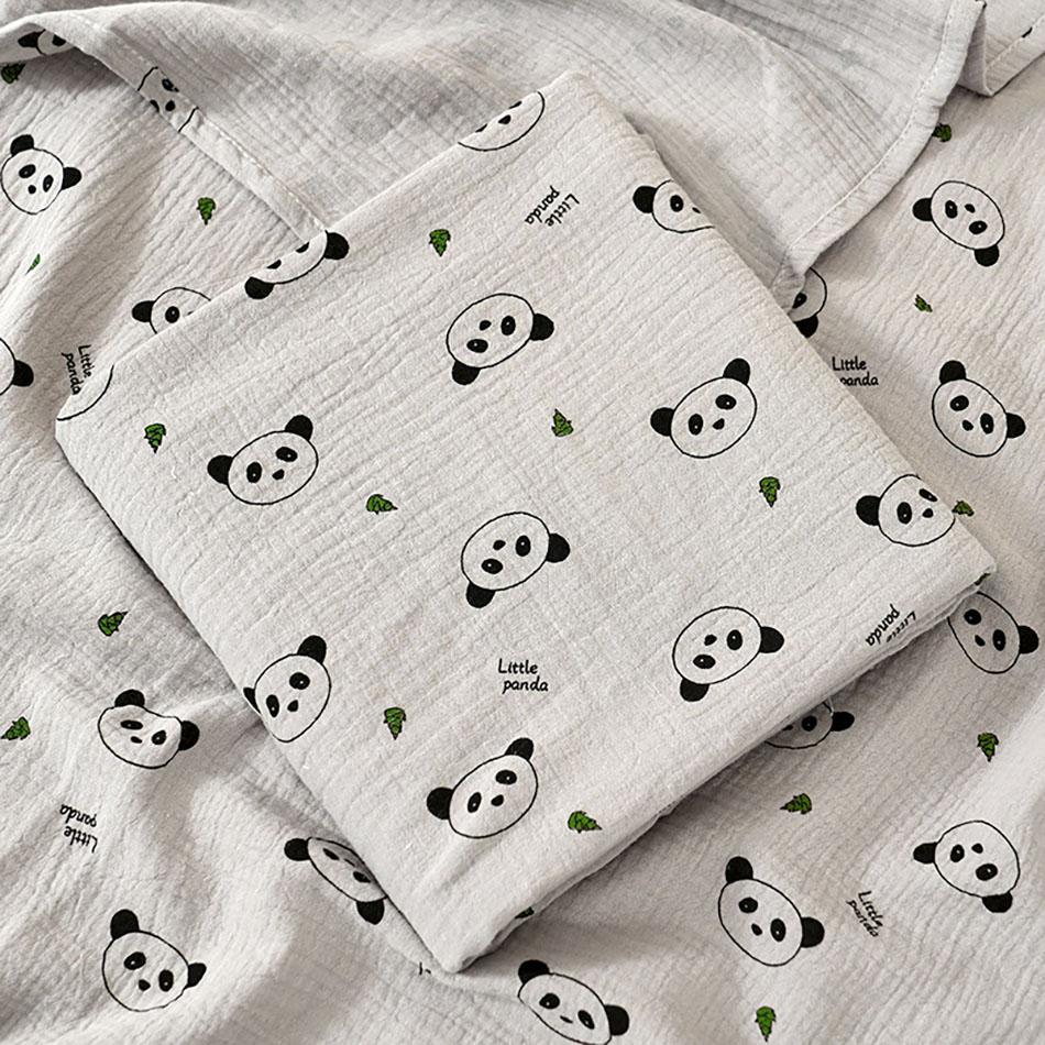 100x100cm Newborn Baby Shower Wrap Toddler Kids Cartoon Bear Double Layer Gauze Bath Towel Soft Quick Drying for Spring Autumn