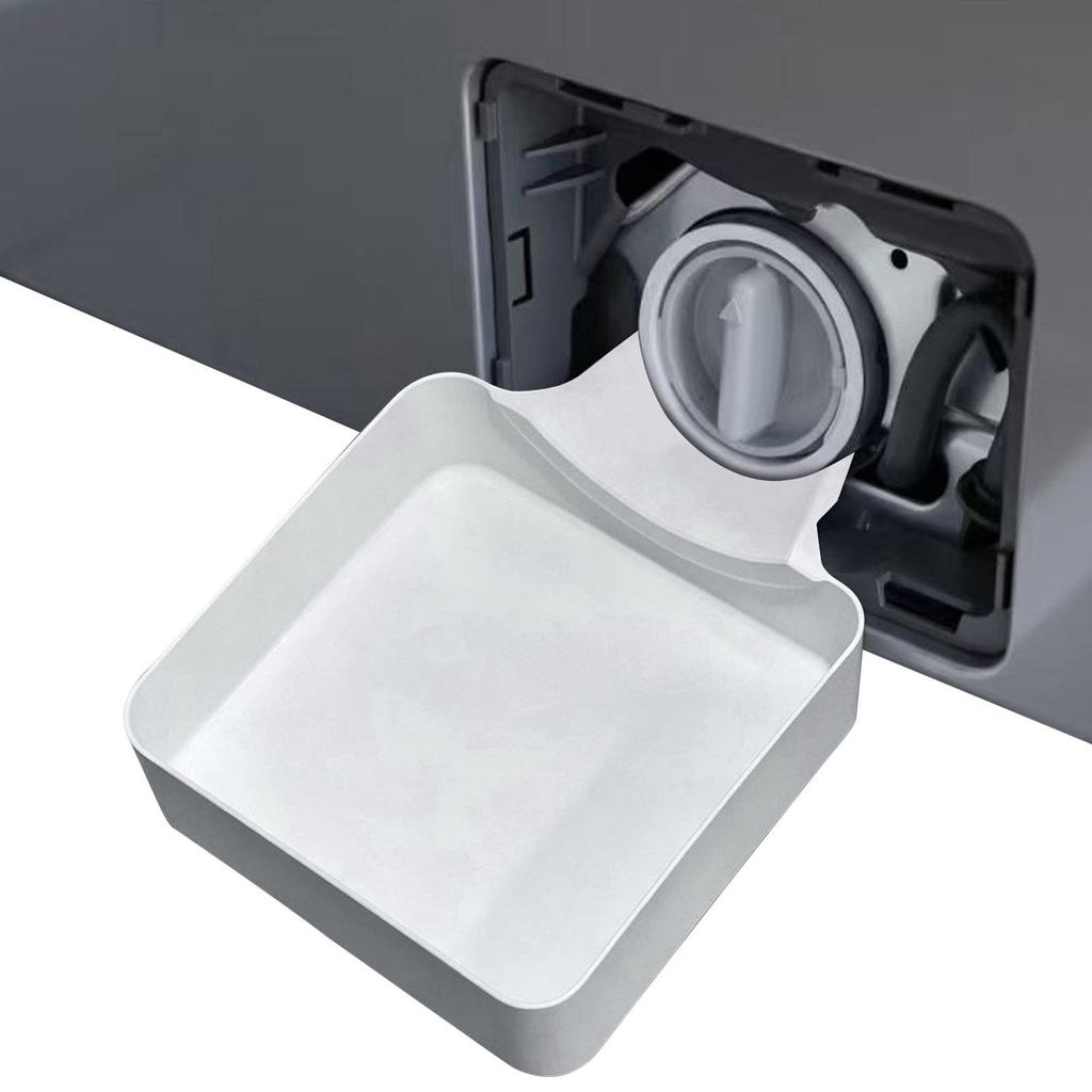 Washing Machine Drain Pan, Water Catcher Tray for Front Load Washer Filter Cleaning, Laundry Floor Spill Protector Tool