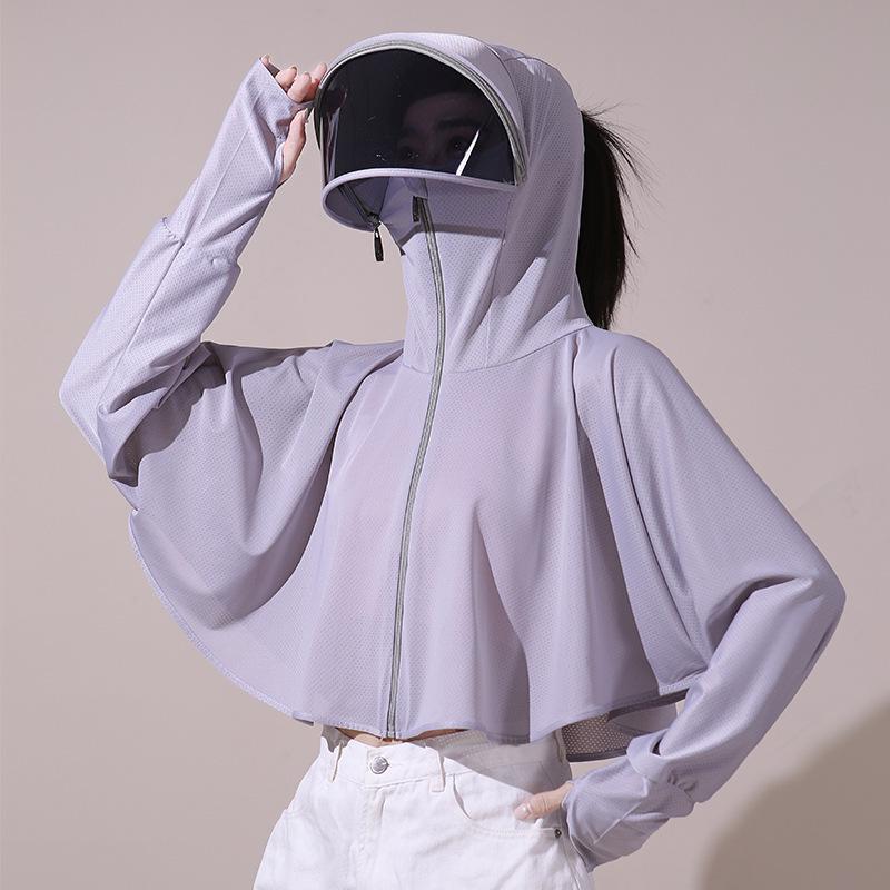 2026 Women s Summer UV Protection Ice Silk Cycling Cover-up