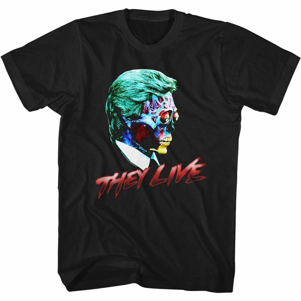 

They Live Alien Headshot Black Adult T-Shirt Mens Womens Tees Top XL