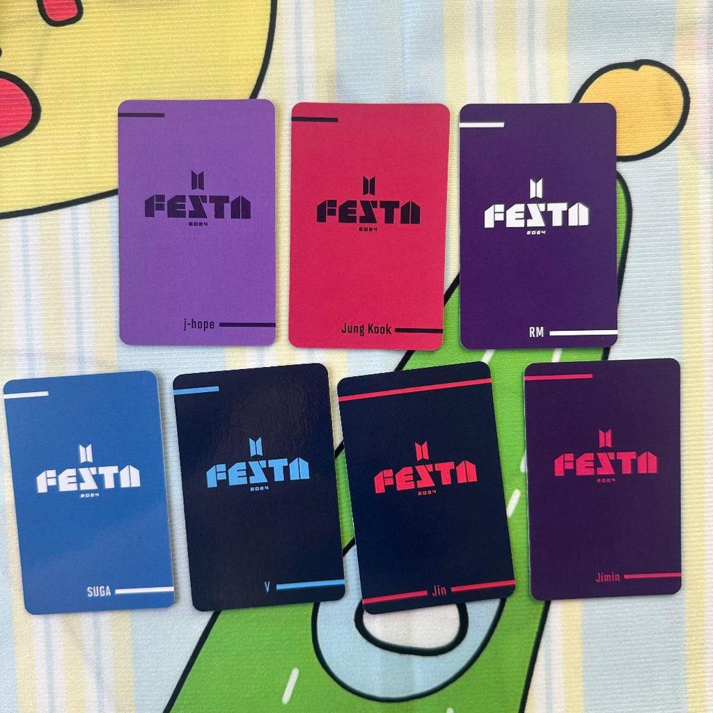 [USED] BTS 2024 11th Anniversary FESTA ARMY ZONE Trading Cards (7 Cards)