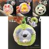 Charming Cartoon Plush Donut Tooth Keychain With Colorful Animal Designs