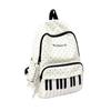 Piano Pattern Backpack for Teen Girls High School Students Cute Versatile Campus Travel Bookbag