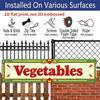 2D Flat- 1pc Vintage Vintage Vegetables Aluminium Decorative Sign |High-Quality Aluminum, Durable UV and Corrosion Resistant, Ideal for Cafes, Bars