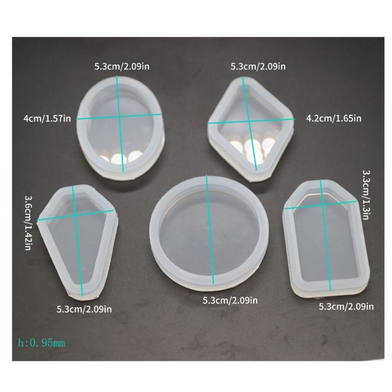Diy Crystal Epoxy Earrings Jewelry Molds Hanging Pendant Decoration Multiple Styles Irregular Mirror Silicone Mold