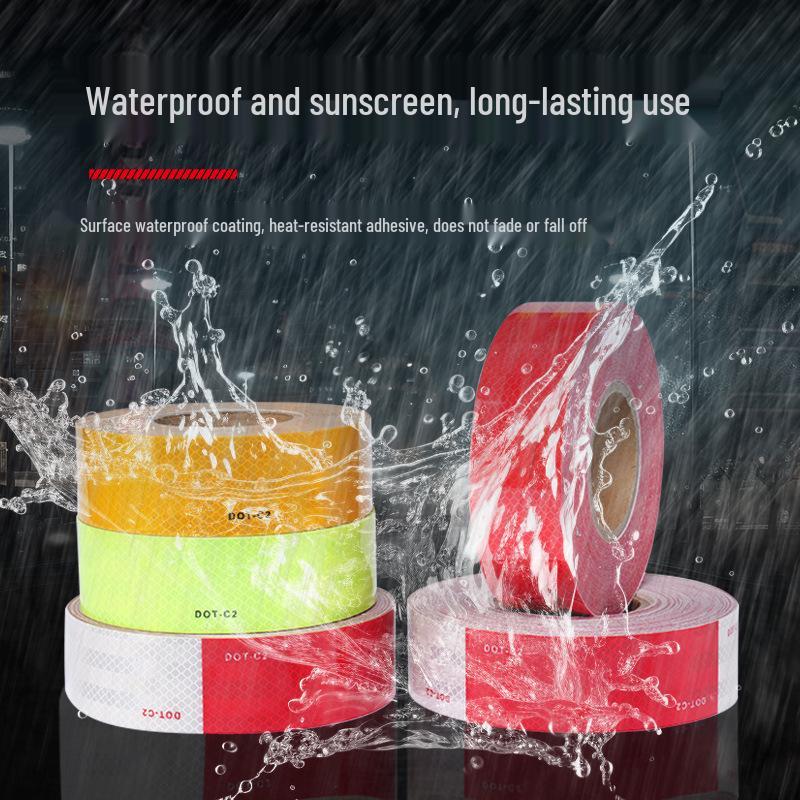Red and White Reflective European DOT-C2 Tape for Cross-Border Annual Truck Inspection