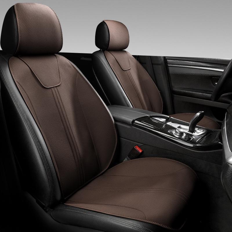Four Seasons Suede Car Seat Cushion: Universal, Breathable, Slim Waist Design for All Seasons.
