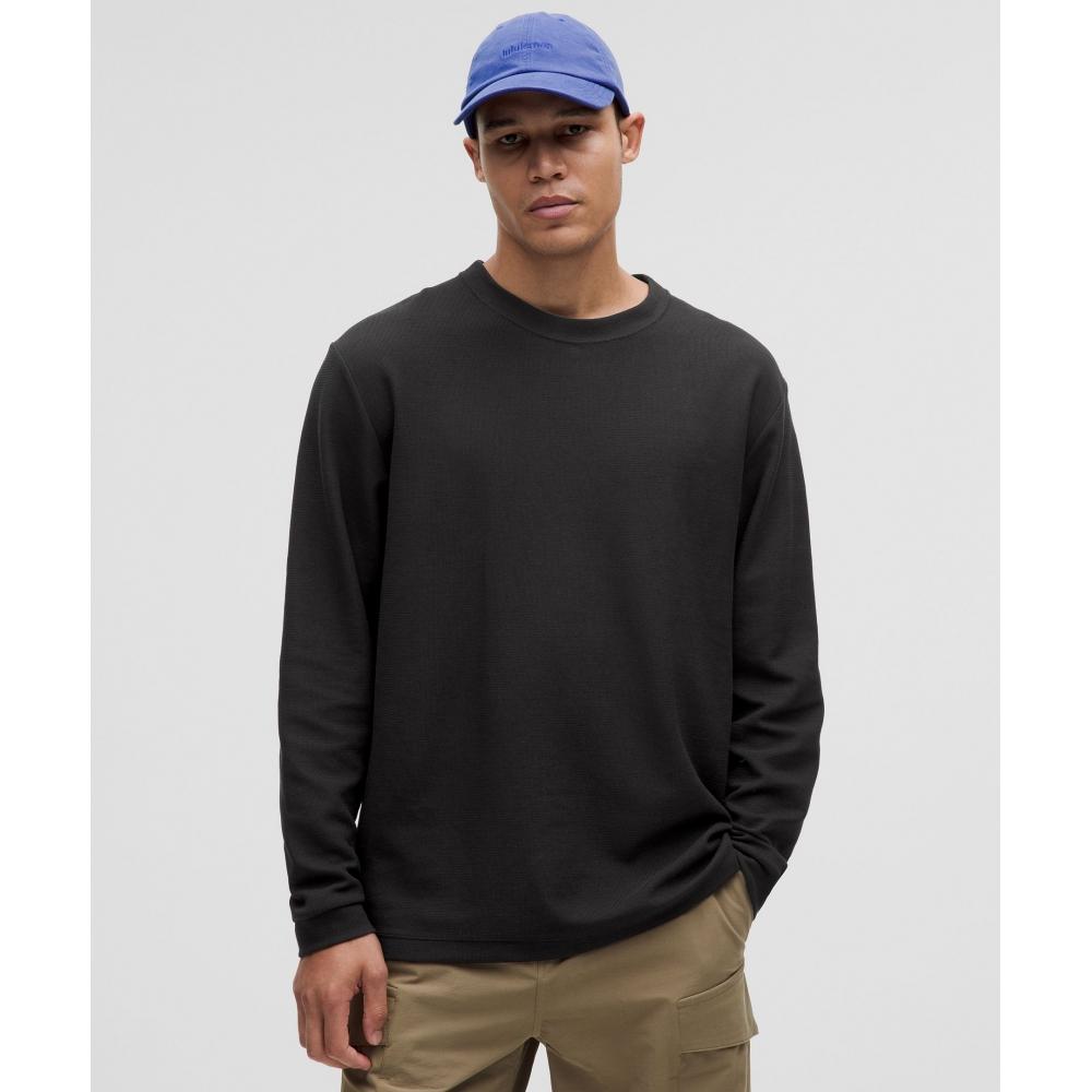 

Lululemon Heavyweight Cotton Textured Long Sleeve Shirt Black XXL