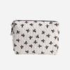 Fashion Bowknit Print Cosmetic Bag Large Capacity Pink Color Storage Pouch Makeup Bag Travel