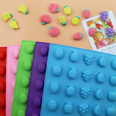 Pişirme Kalıp 25 adet Meyve Silikon Çikolata Kalıp DIY DIY Jöle Mousse Kalıp