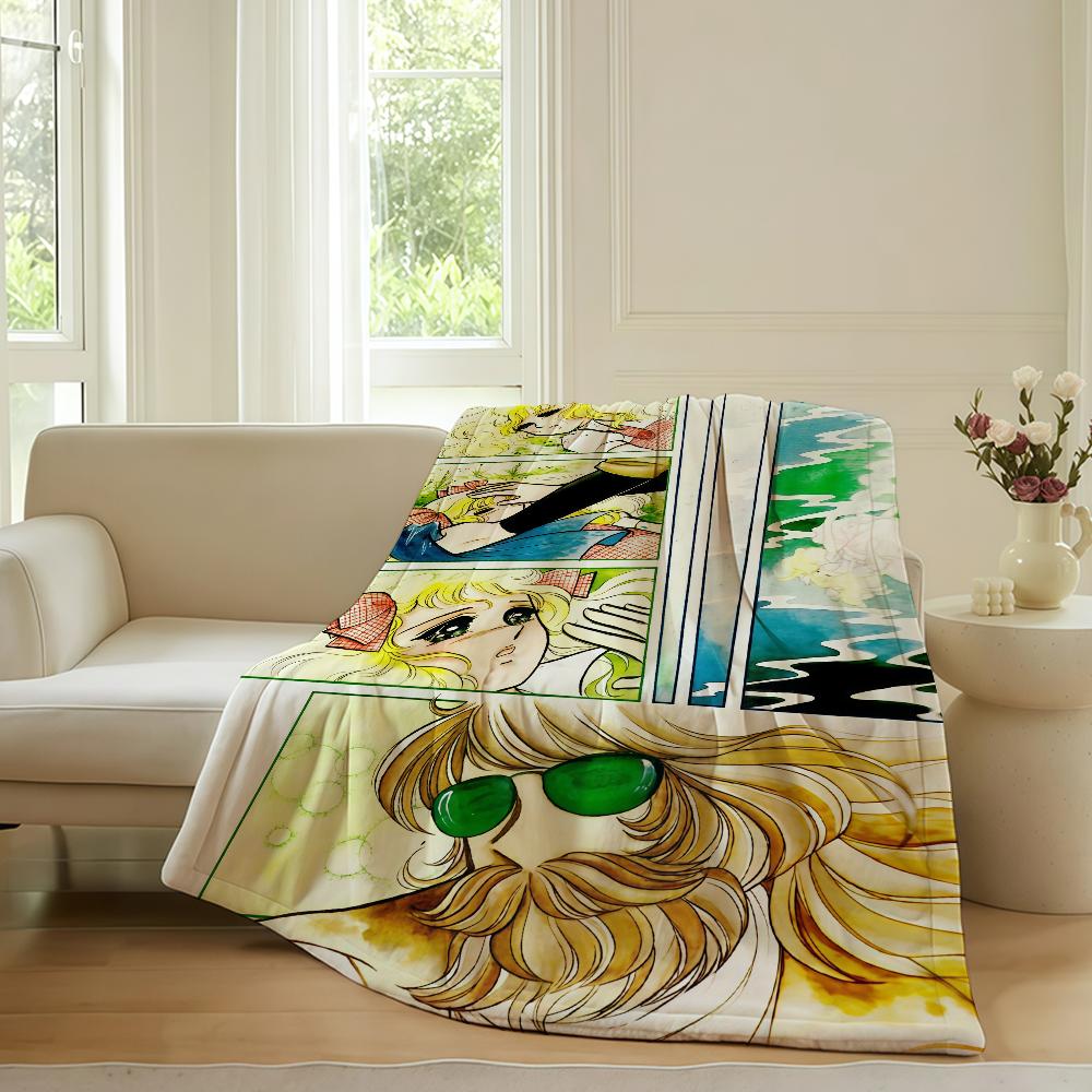 Lovie anime C Candy C Candy Blanket For Sofa Office Bed Plane Travel Sleep Read Relax Camping Soft And Warm