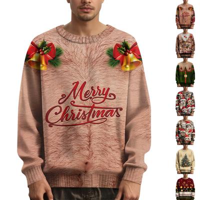 Men's Christmas  Printed Collar Sweater
