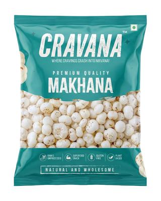 CRAVANA Ruwe Makhana | Premium Kwaliteit | Handgeplukt | Vers | Schoon | Geschikt voor Vasten | Uniforme Maat | Gezond | Superfood Snack | Glutenvrij |