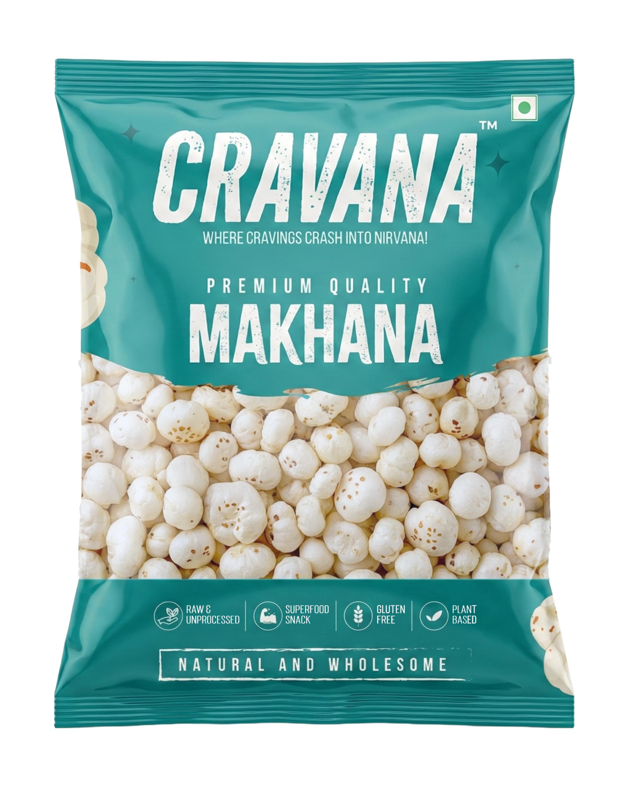 

CRAVANA Raw Makhana | Premium Quality | Hand-Picked | Fresh | Clean | Fit for Fasting | Uniform Size | Healthy | Superfood Snack | Gluten-Free |