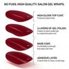 Hot Sell Custom Logo HEMA-Free Gel Polish Nail Stickers New Solid Color Styles Semi Cured Gel Nail Wraps 20 Gel Nail Strips