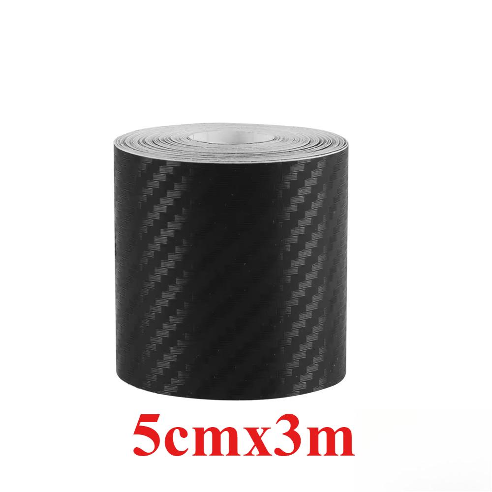 3D Carbon Fiber Car Stickers Auto Door Threshold Trunk Protective Strip Anti Scratch Tape Waterproof Decal Auto Accessories