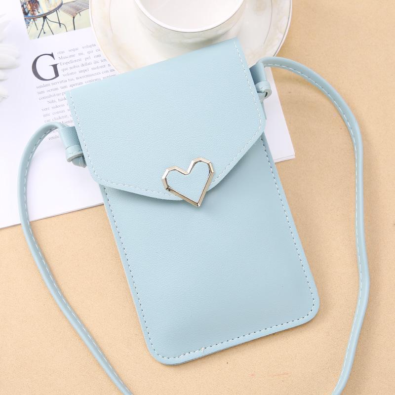 Trendy Transparent Touchscreen Crossbody Wallet for Women and Students
