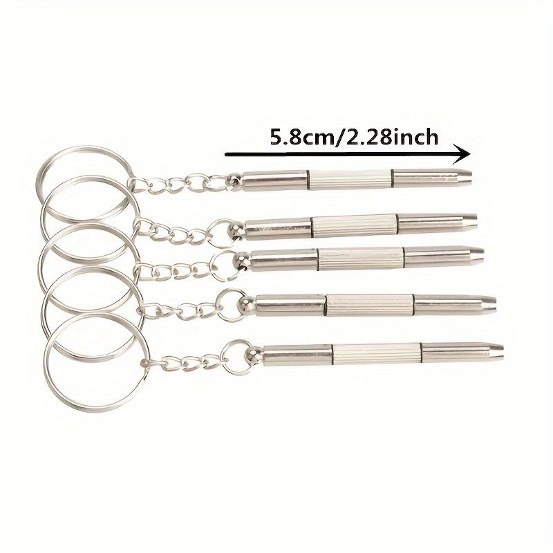 Steel Glasses Screwdriver Eyeglass Screwdriver Watch Repair Kit with Keychain Portable Hand Tools Precision Screwdriver Tools