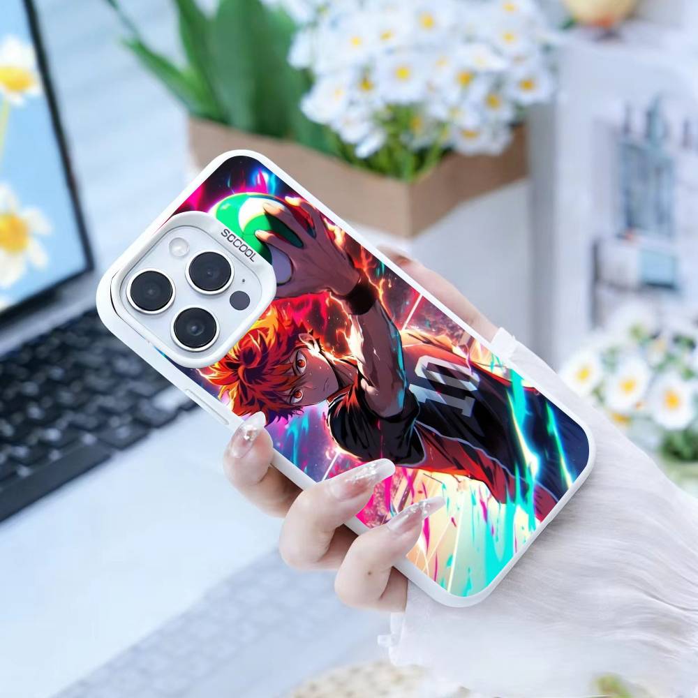 Anime H-Haikyuu Hinata Shoyo  Phone Case For iPhone17, 16,15,14,13,12 Pro Max white Candy Matte Shockproof Cover