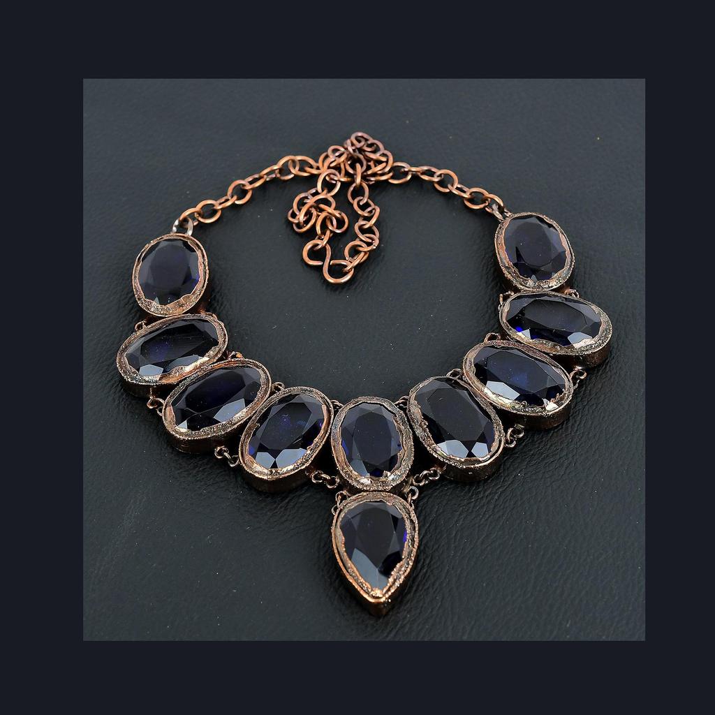 Amethyst Necklace, Copper Electroformed Gemstone Jewelry, Handmade Necklace Amazing Jewelry, Gift For Her