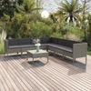 Day and Night - Day and Night Garden Furniture Set 8 Pieces and Gray Synthetic Rattan Cushions